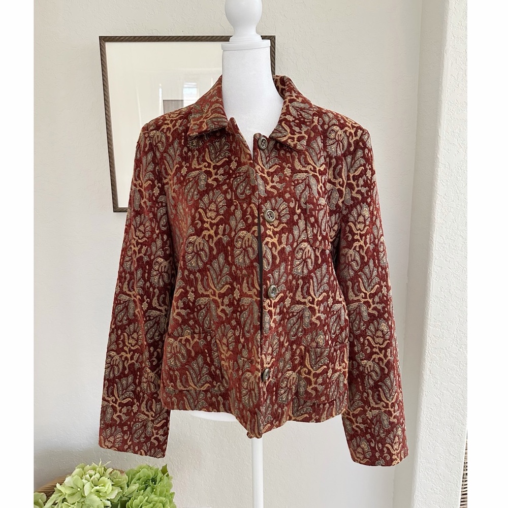 Harvé Benard Lined-Blazer Tapestry Design Size 14